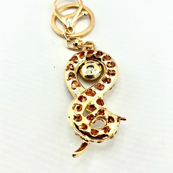 Woodland Bling Keychain Purse Charm Bundle - Lot of 3 (Owl, Bee, Snake) - Picture 5 of 7